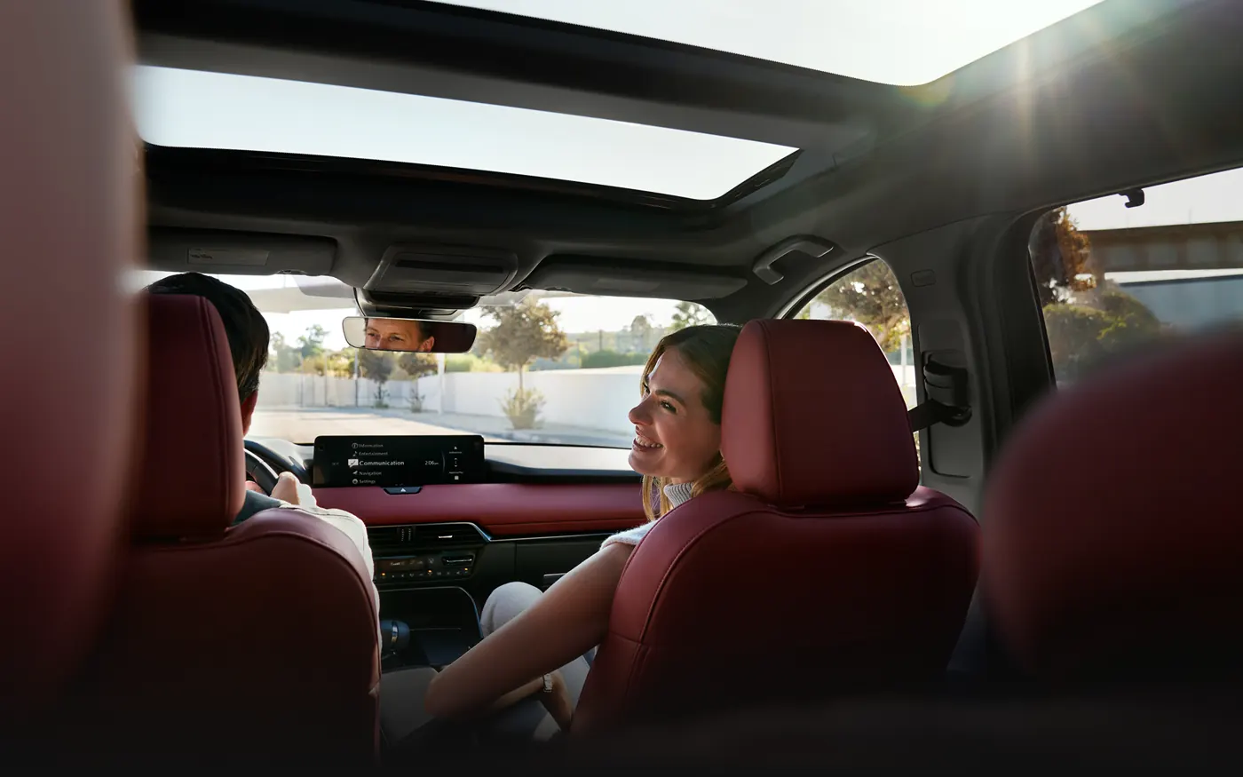 Friends riding in the 2-row 2027 Mazda CX-90 | Sansone Mazda in Woodbridge NJ