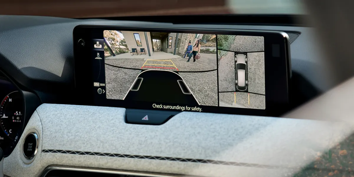 2027 Mazda CX-90 360° View Monitor on the center display | Sansone Mazda in Woodbridge NJ