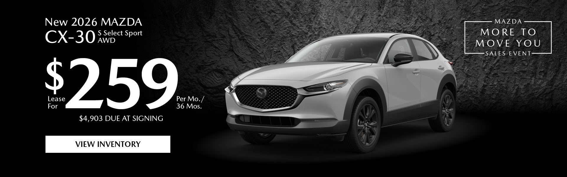 New 2026 Mazda CX-30 S Select Sport AWD