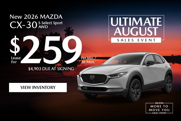 New 2026 Mazda CX-30 S Select Sport AWD