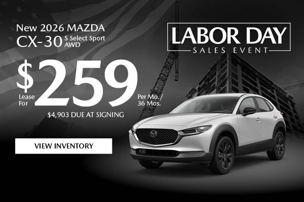 New 2026 Mazda CX-30 S Select Sport AWD