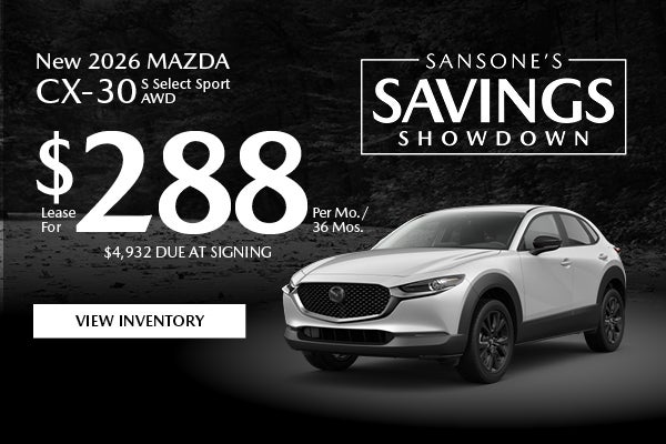 New 2026 Mazda CX-30 S Select Sport AWD